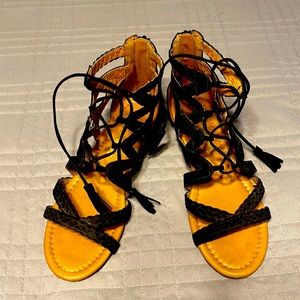 Lace up sandals